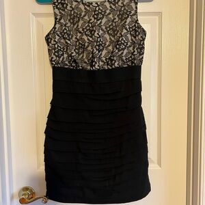Express Elegant Black Lace Dress